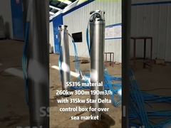 Ψηλή πολυεπίπεδη 12 ίντσες 400v ανοξείδωτο χάλυβα 304 Πινεστικό νερό βυθισμένη αντλία